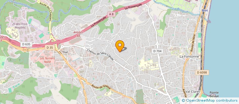 localisation de l'entreprise SERVICES ET TRANSPORTS INTERNAT.RAPIDES à ANTIBES