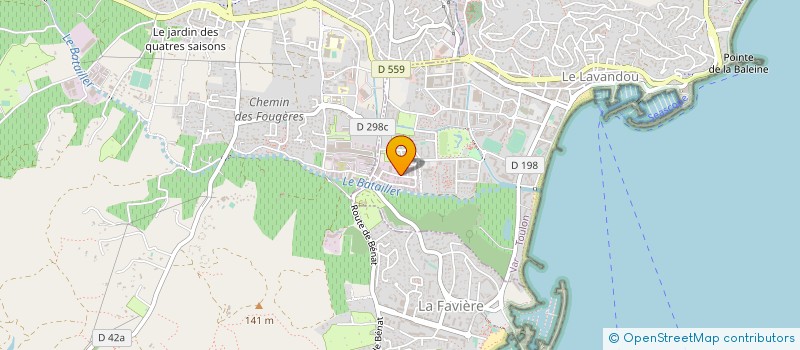localisation de l'entreprise SERVICES ET TRAVAUX LAHILLE à LE LAVANDOU