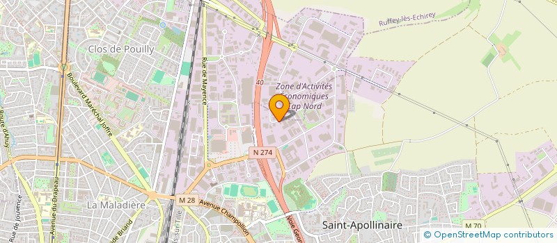 localisation de l'entreprise SERVICES ETANCHEITE COUVERTURE BATIMENT à SAINT-APOLLINAIRE