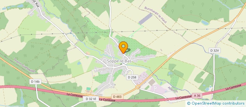 localisation de l'entreprise SERVICES FUNERAIRES DE L'EST  SOPPE-LE-BAS