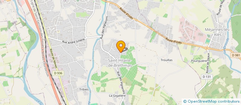 localisation de l'entreprise SERVICES FUNERAIRES GIRARD  SAINT-HILAIRE-DE-BRETHMAS