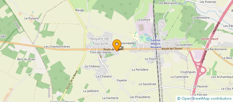 localisation de l'entreprise SERVICES FUNERAIRES LEPLAT  NOYANT-DE-TOURAINE