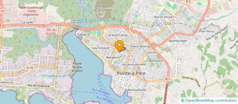 localisation de l'entreprise SERVICES GESTION ADMINISTRATIVE PART ET PRO  POINTE A PITRE