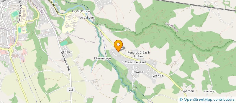 localisation de l'entreprise SERVICES HABITAT  PLOUGONVEN