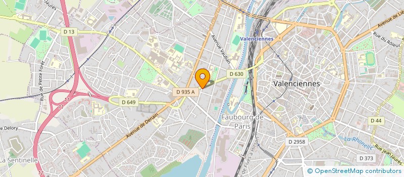 localisation de l'entreprise SERVICES INDUSTRIE BATIMENT à VALENCIENNES