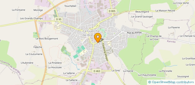 localisation de l'entreprise SERVICES INFORMATIQUES GUERCHAIS  LA GUERCHE-DE-BRETAGNE