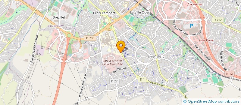 localisation de l'entreprise SERVICES INTERHOSPITALIERS D'ARMOR  TREGUEUX