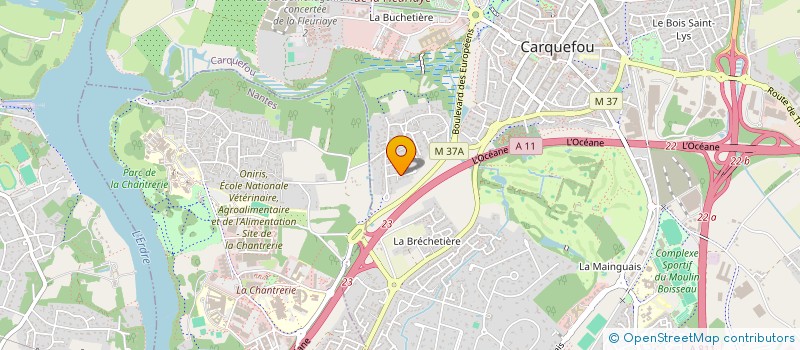 localisation de l'entreprise SERVICES METALLISATION, PEINTURE ET TRAITEMENTS à CARQUEFOU