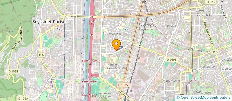 localisation de l'entreprise SERVICES NETTOYAGE HEBERGEMENT à GRENOBLE