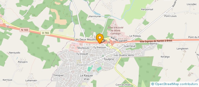 localisation de l'entreprise SERVICES NUMERO UN à PLOEREN