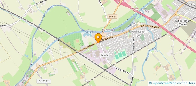 localisation de l'entreprise SERVICES - PRESTATIONS - LOCATIONS DE LA LYS  ERQUINGHEM-LYS