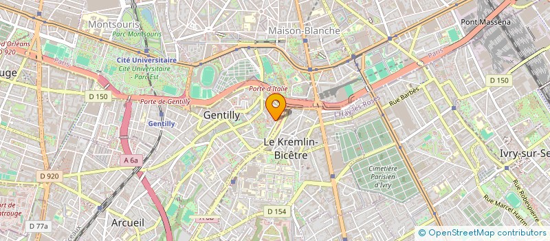 localisation de l'entreprise SERVICES RAMONAGES ET FUMISTERIES  GENTILLY