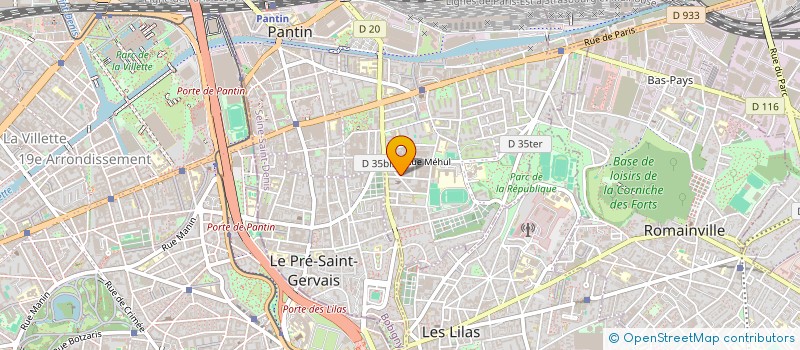 localisation de l'entreprise SERVICES ROUTE à PANTIN