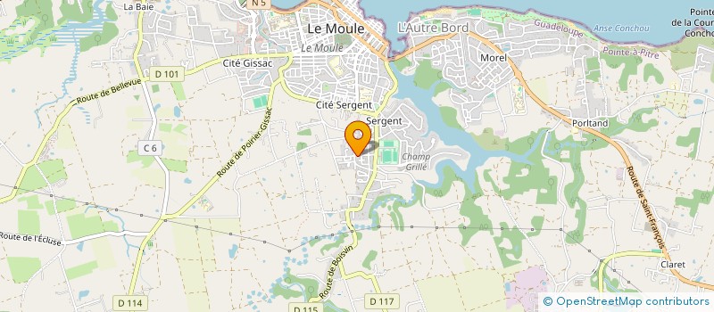 localisation de l'entreprise SERVICES TEDJY TESA RUDVY à LE MOULE