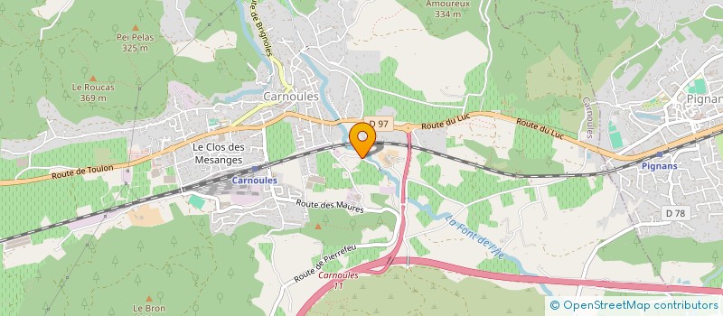 localisation de l'entreprise SERVICEVITICOLE83 à CARNOULES