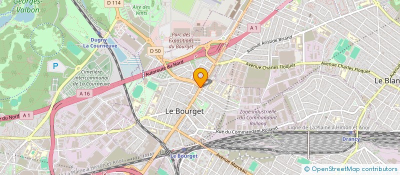 localisation de l'entreprise SERVICOM CONSULTING à LE BOURGET