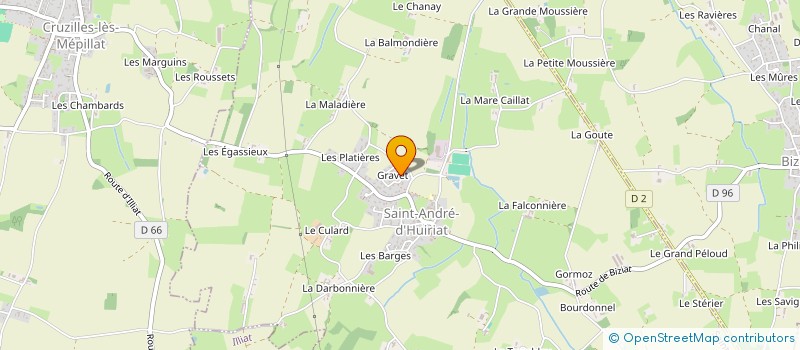 localisation de l'entreprise SERVICUT FRANCE  SAINT-ANDRE-D'HUIRIAT