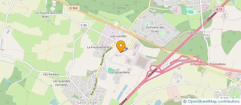 localisation de l'entreprise SERVILOC NACELLES à SAINT-LEGER-DE-LINIERES