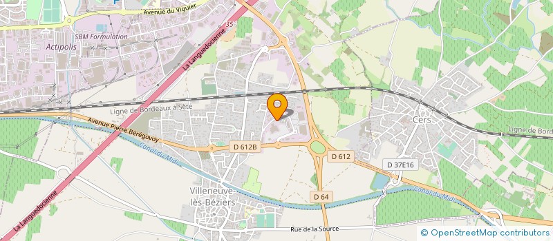 localisation de l'entreprise SERVILOISIRS LOCATIONS à VILLENEUVE-LES-BEZIERS