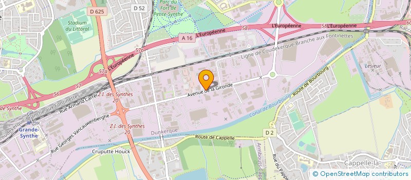 localisation de l'entreprise SERVINORD à DUNKERQUE