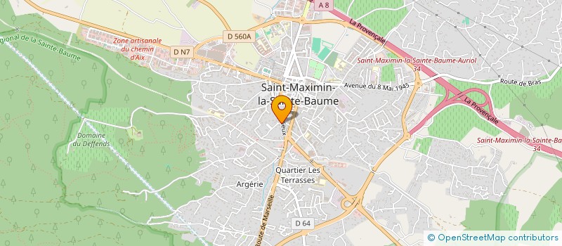 localisation de l'entreprise SERVIPRO à SAINT-MAXIMIN-LA-SAINTE-BAUME