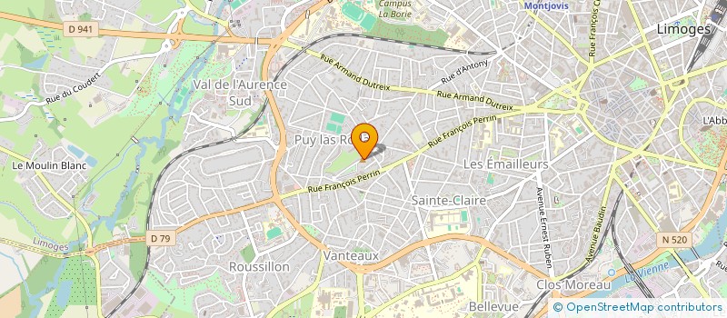 localisation de l'entreprise SERVISANTE EURL à LIMOGES