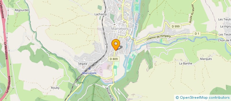localisation de l'entreprise SERVIT à MARVEJOLS