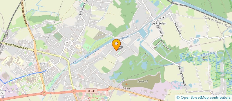 localisation de l'entreprise SERVITOIT à BEUVRY