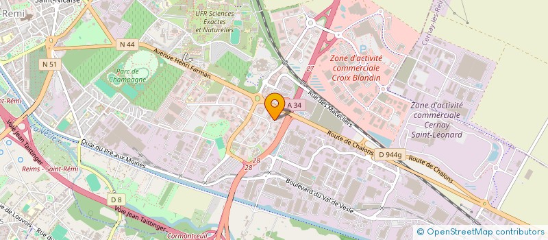 localisation de l'entreprise SERVYR POSTE CLIENTS  REIMS