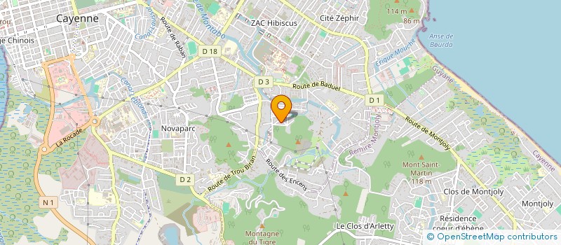 localisation de l'entreprise SERWEAU  CAYENNE