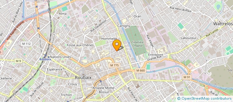 localisation de l'entreprise SERYFIL à ROUBAIX