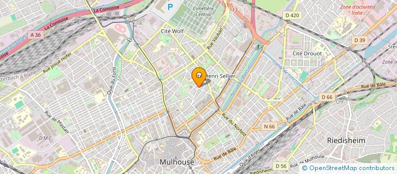localisation de l'entreprise SESA MARKET à MULHOUSE