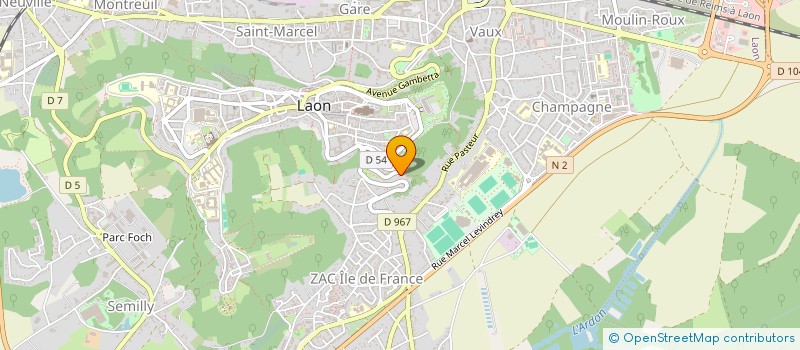 localisation de l'entreprise SET ET MATCH PROD à LAON