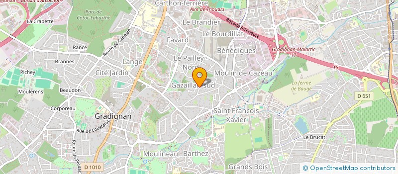 localisation de l'entreprise SETA  GRADIGNAN