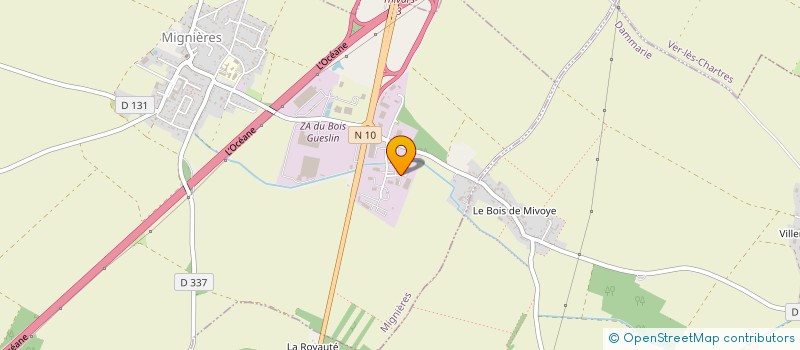 localisation de l'entreprise SETAP COLOR' S à MIGNIERES