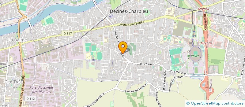 localisation de l'entreprise SETEC BOIRIVENT SOC EQUIP TRAV ENTR COLL  DECINES-CHARPIEU