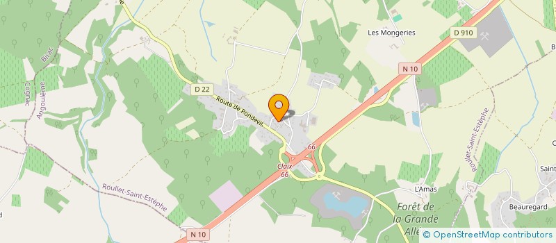 localisation de l'entreprise SETECS à ROULLET SAINT ESTEPHE