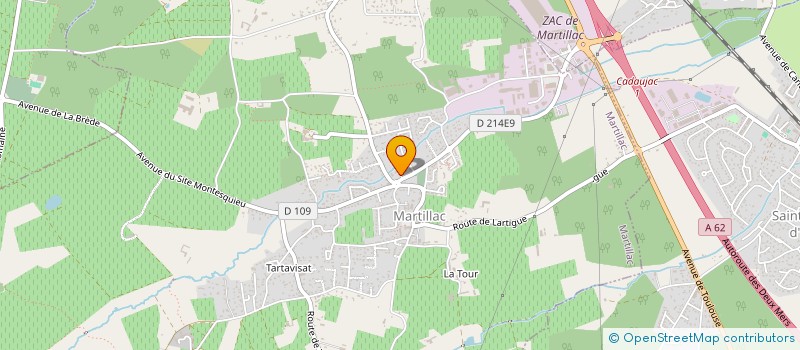 localisation de l'entreprise SETEL à MARTILLAC