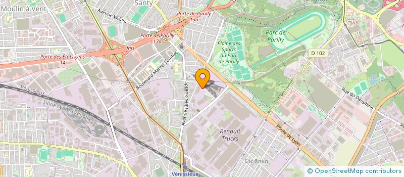 localisation de l'entreprise SETRA AMADEO TRANSPORTS TRAVAUX à VENISSIEUX
