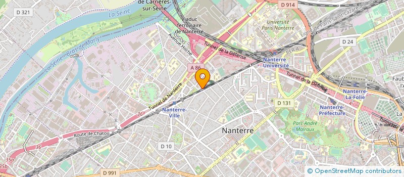 localisation de l'entreprise SETRABA SOC EUROP TRAVAUX BATI à NANTERRE