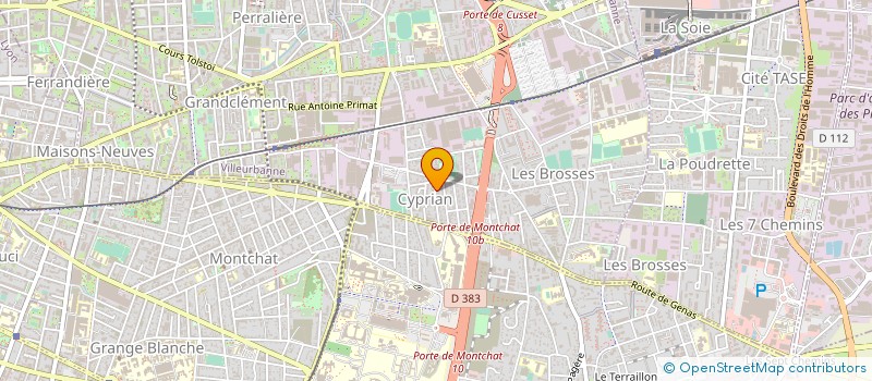localisation de l'entreprise SEV à VILLEURBANNE