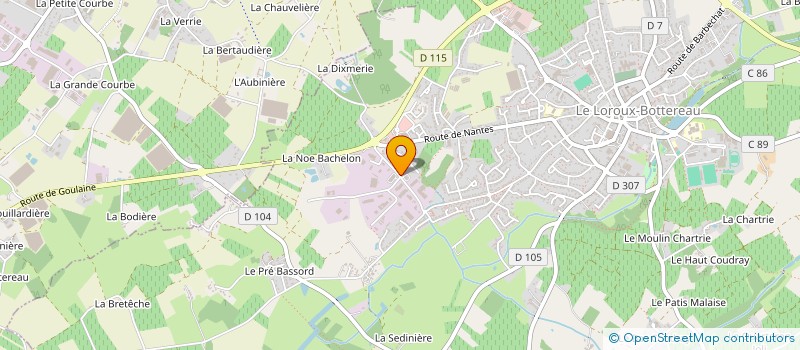 localisation de l'entreprise SEV 44  LE LOROUX-BOTTEREAU