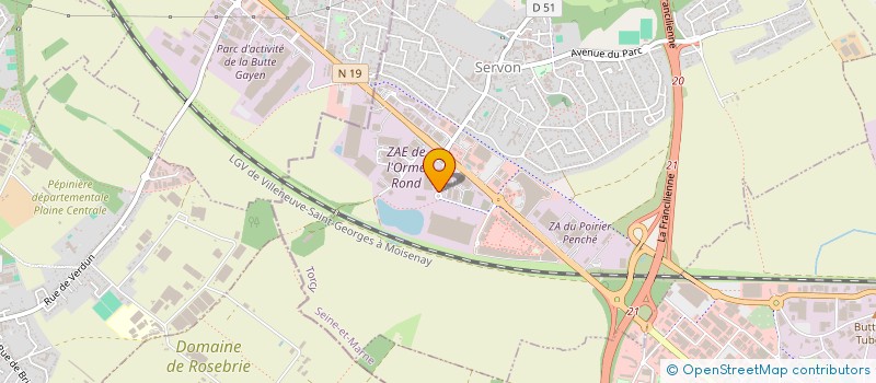 localisation de l'entreprise SEV ECHAF  SERVON