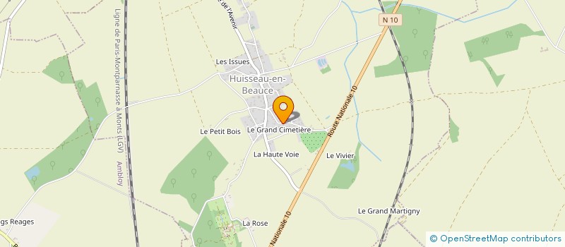 localisation de l'entreprise SEV IMMO  HUISSEAU-EN-BEAUCE