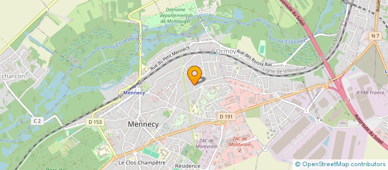 localisation de l'entreprise SEV & JM à MENNECY