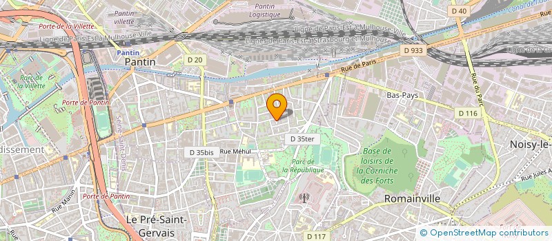 localisation de l'entreprise SEV SERVICE ESPACES VERTS à PANTIN