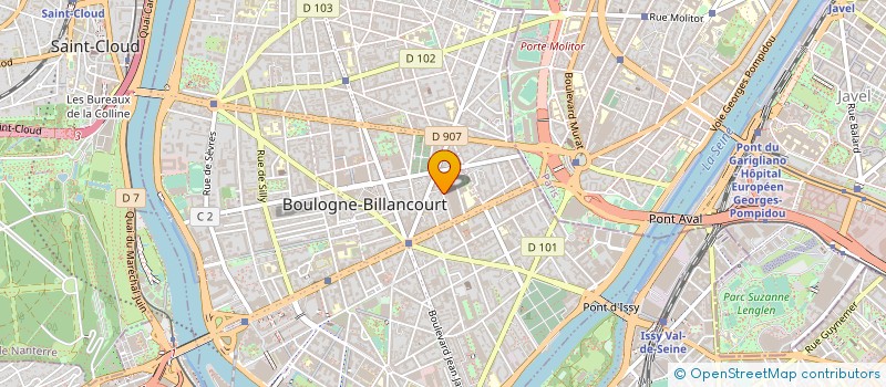 localisation de l'entreprise SEVA à BOULOGNE-BILLANCOURT