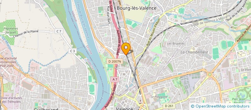 localisation de l'entreprise SEVA SIGNALISATION à BOURG-LES-VALENCE