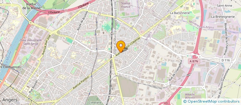 localisation de l'entreprise SEVALI à ANGERS