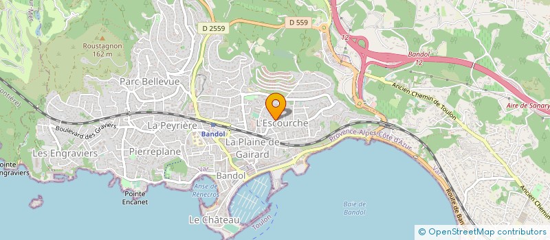 localisation de l'entreprise SEVAR SOCIETE DES ENCEINTES DE VIEILLISSEMENT ARTIFICIEL à BANDOL